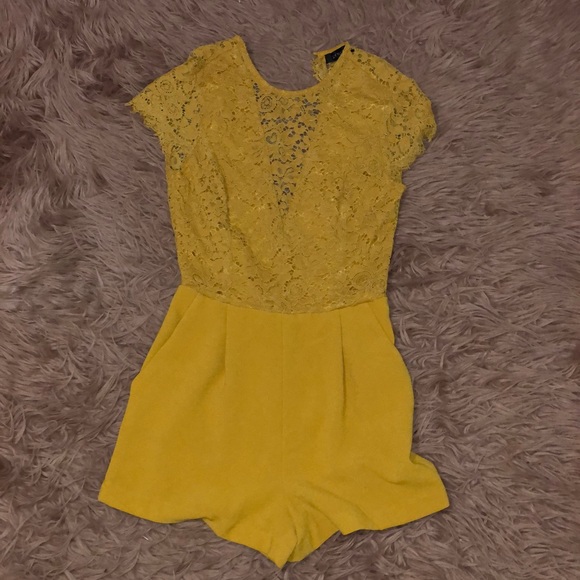 Sunset Orange Romper with Open Back - Picture 2 of 2